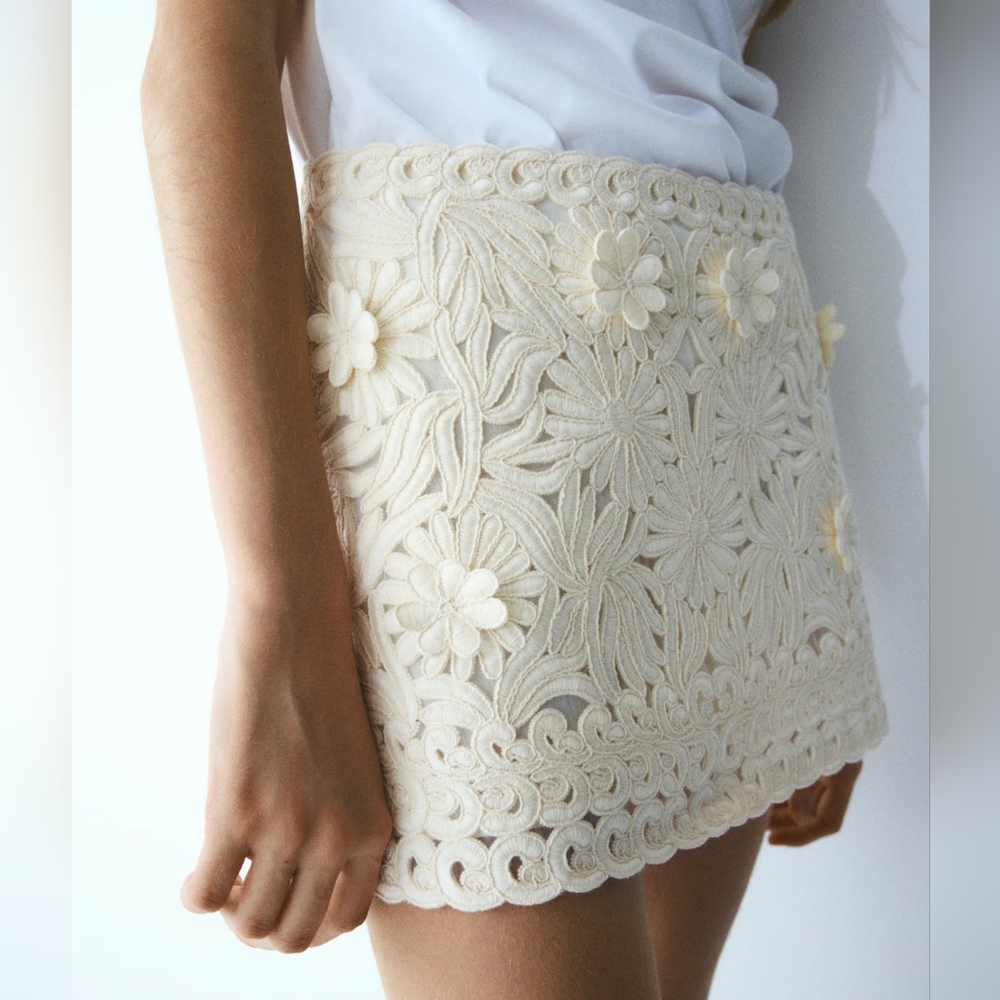 NWT H&M Appliquéd Mini Skirt